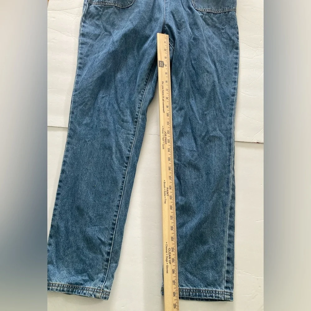 Shoe Dazzle Womens SZ Large Blue Denim jumpsuit long sleeve Zip Up - Picture 15 of 16